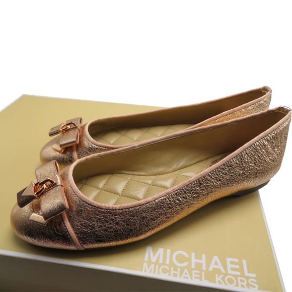 Michael Kors ALICE Crackled Metallic Ballet - Picture 1 of 8